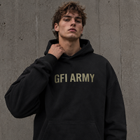 Sweat à capuche personnalisé avec logo en relief pour hommes et femmes, coupe oversize, en molleton de coton épais, style streetwear, OEM, faible MOQ, marque privée, noir