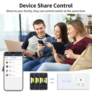 Touchmi Commutateur WiFi domestique entièrement intelligent Contrôle intelligent pour l'<span class=keywords><strong>application</strong></span> de la maison <span class=keywords><strong>Tuya</strong></span> 250v Max. Prise britannique et interrupteur de rideau - Product Image 3