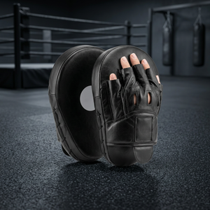 Guantes de cuero de medio dedo para entrenamiento de boxeo, uso en gimnasio, unisex, color negro, precio al por mayor, gran venta. - Product Image 4