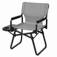 Chaise de Réalisateur Pliante Portable en Aluminium Moderne NBT pour Extérieur avec Table Latérale et Porte-Gobelet, Capacité de Charge 180 kg, Chaise de Jardin