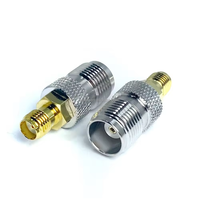 Adaptateur d'antenne GPS coaxial RF plaqué or/nickel, connecteur femelle TNC vers connecteur femelle SMA 50 ohms