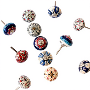 Industrial <b>Ceramic</b> Round <b>Knob</b> Handles for Wardrobe Dresser Cabinet Drawer-Durable Furniture <b>Knobs</b> - Product Image 4