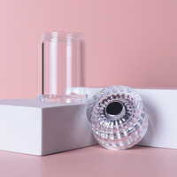 Flacon capsule en acrylique transparent avec couvercle diamanté argenté – Pot de stockage transparent pour sérum Time Space – Emballage cosmétique