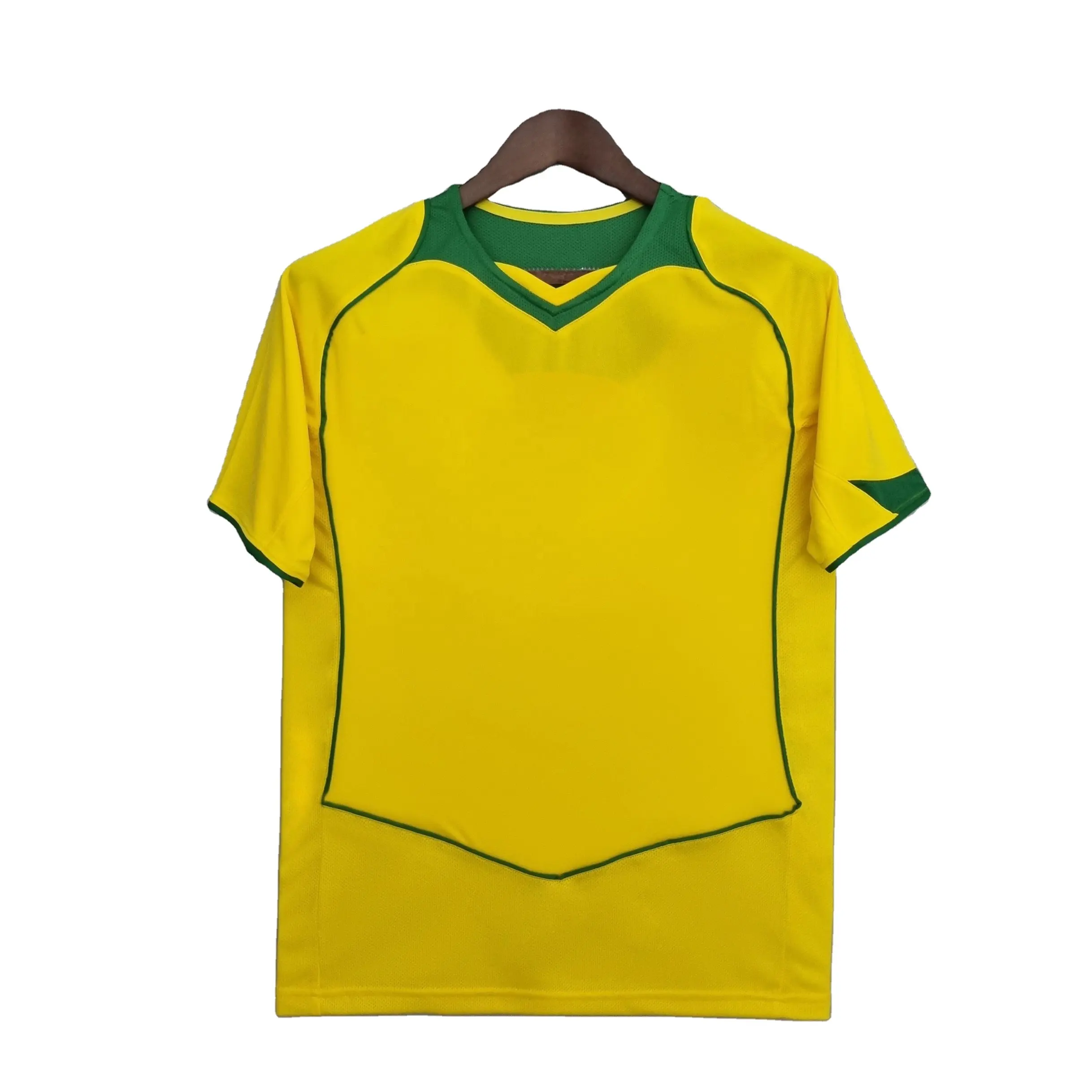 2004/2006 brasile home away maglia da calcio retrò originale gialla e blu da uomo thailandia maglia da calcio