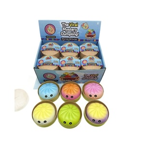 Jouet anti-stress de simulation en forme de boulette vapeur, avec billes qui éclatent et bulles géantes, visages expressifs, en caoutchouc, grand format, à rebond lent - Product Image 5