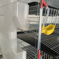 Cage à Cailles Galvanisée Type H à 6 Niveaux, Capacité 300-330 Oiseaux, Longue Durée de Vie, avec Mangeoire Automatique à Trémie, à Vendre
