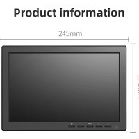 Moniteur de surveillance LCD de bureau 101 pouces VGA, dalle TN, 75 Hz, temps de réponse 0 ms, écran portable ultra-clair, beige, garantie 1 an