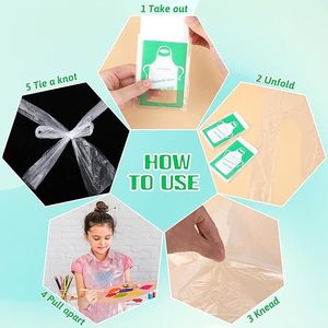 Delantales Desechables de Plástico Blanco, Material de Polietileno Impermeable, Ideales para Cocinar, Pintar, Manualidades - Product Image 6