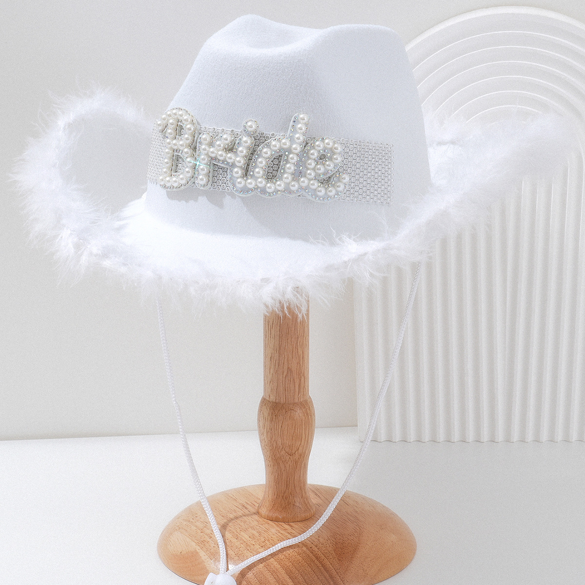 White Bride Hats Captain Cowboy Hats Cowgirl Woman Veil 