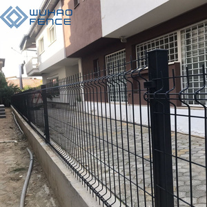 แผงรั้วโลหะ 3 มิติ สำหรับสวน ประกอบง่าย โครงเหล็กเคลือบพีวีซี รูสี่เหลี่ยม ประตูรั้วสำหรับไซต์ก่อสร้าง - Product Image 5