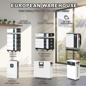 Batterie au lithium-ion solaire hybride hors réseau 51,2 V 10 kWh 11 kWh 15 kWh 16 kWh 32 kWh pour entrepôt UE, 6500 cycles de charge - Product Image 1