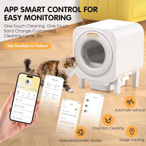 Caja de Arena Inteligente Autolimpiable <span class=keywords><strong>para</strong></span> Gatos con APP, Monitoreo de Salud de Mascotas, 4 Sensores de Peso, Desodorización Iónica, Inodoro Automático <span class=keywords><strong>para</strong></span> Gatos - Product Image 4
