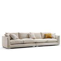 Modernes minimalistisches Reis-Weißwolken-Sofa-Set Möbel Federcouch Wohnzimmer-Sofas