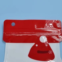 Sacs refermables créatifs en forme de chaussettes de Noël, emballages plastiques auto-adhésifs pour cadeaux et bonbons, impression par gravure, traitement de surface