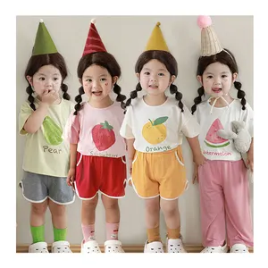 YOEHYAUL Фрукты Цифровой принт летние детские футболки с индивидуальным принтом арбуз клубника для маленьких девочек футболки и топы