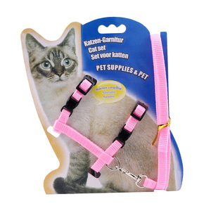 Fabricant de harnais personnalisé pour chat avec laisse pour animal de compagnie sangle en nylon couleur personnalisée harnais mignon chat <span class=keywords><strong>H</strong></span> avec <span class=keywords><strong>carte</strong></span> en papier - Product Image 6