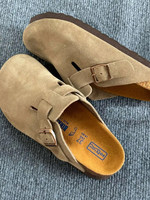 L.M.G.G 2026 Nouvelles chaussures Birkenan en cuir véritable pour femmes et hommes, à bout fermé, semelle épaisse en liège, caoutchouc, mousse EVA, soutien de la voûte plantaire