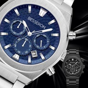 Reloj de Cuarzo Clásico de Lujo para Hombre, Reloj de Pulsera Mecánico Dorado a Prueba de Agua - Product Image 1