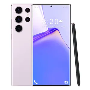 ゲーム用携帯電話2023新しい高品質S24 Ultra 16gb 1テラバイト5g Android13スマートフォン7.3インチ7800mahバッテリーデュアルSIMカード