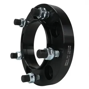 Espaciador de Rueda de Aluminio 4WD para Suzuki <span class=keywords><strong>Jimny</strong></span> Vitara 5X139.7/M12X1.25, Anodizado Duro en Negro, Grosor de 25 mm/35 mm - Product Image 1