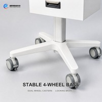 Chariot médical HFCWO avec tiroir, panier métallique et roulettes verrouillables pour physiothérapie, idéal pour les salles d'hôpital (vente en gros)