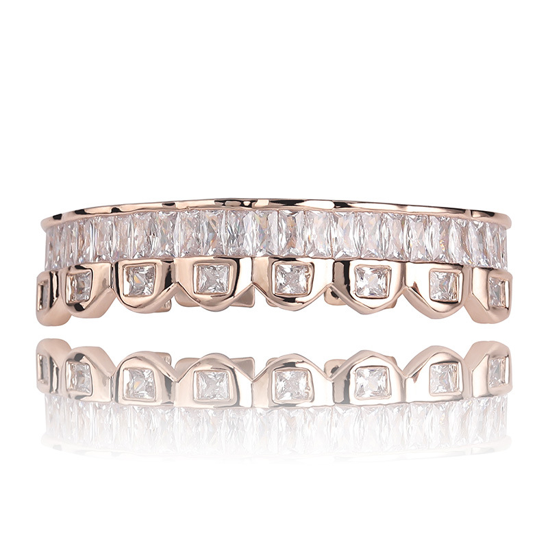 Rose gold lower teeth