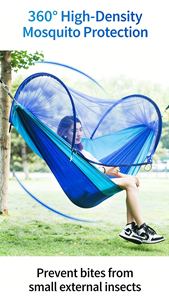 <span class=keywords><strong>Hamaca</strong></span> de Camping Profesional de Nailon para Paracaídas con Mosquitero Completo con Cremallera para Excursionismo en Bosques - Product Image 4