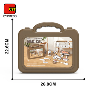 Ensemble de jeu de rôle médical pour enfants, <span class=keywords><strong>valise</strong></span> de docteur et infirmière en plastique, <span class=keywords><strong>jouet</strong></span> éducatif de haute qualité - Product Image 5