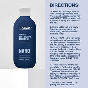 Crème lissante pour cheveux Nanoplastia Riginas Private Label <span class=keywords><strong>Tanino</strong></span> Traitement lissant 1000ml - Product Image 1