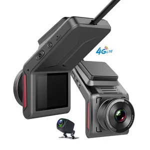 Caméra de tableau de bord de voiture avec vision nocturne, caméra vidéo 4G, 2 objectifs, caméra de tableau de bord, WiFi, GPS, avant et arrière, boîte noire, 4G