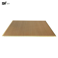 Panneau mural imperméable E0 WPC ignifuge B1, revêtement décoratif intérieur, planche à grain de bois, villa, chambre à coucher, moderne, 5 ans