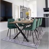 Meubles de salle à manger de Restaurant au Design moderne, chaises de salle à manger en velours avec pieds recouverts de poudre