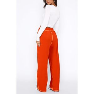 Discipbush Pantalon de survêtement large pour femme XL Pantalon de survêtement de salon à cordon avec poches de jogging Pantalon de pyjama respirant - Product Image 1