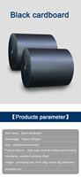 Papier cartonné noir de qualité supérieure, 100% pulpe vierge, qualité alimentaire, résistant à la graisse, pour impression offset, emballage cadeau