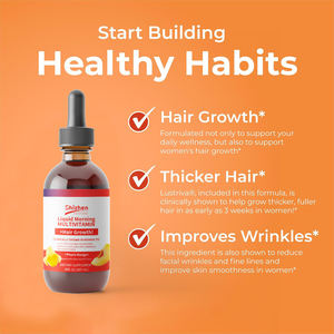 Multivitamínico Líquido Matutino OEM + Crecimiento Capilar Sabor Durazno y Mango Metil B12 y Folato Multivitamínico Reductor de Arrugas - Product Image 3