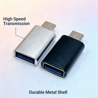 Adaptateur OTG USB-C 3.0 portable en alliage d'aluminium, synchronisation de données haute vitesse, sortie CC, protection OTP, chargeur pour ordinateur portable et téléphone portable