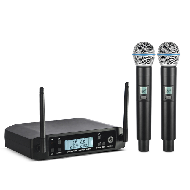 Hot Professional FM GLXD4 Handheld Dynamic Mic Vocal Microfone Beta58a Wireless Microphone