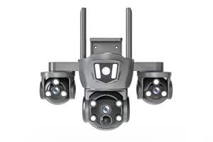 กล้องวงจรปิด V380 Pro 6MP สำหรับภายนอกอาคาร <span class=keywords><strong>3</strong></span> เลนส์ พลังงานแสงอาทิตย์ รองรับซิมการ์ด 4G แบบหมุนได้ พร้อมระบบ AI และแผงโซลาร์เซลล์ - Product Image 4