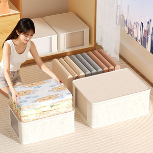 Clothing Organizer Storage <b>Box</b> Rectangle <b>Wardrobe</b> Visible Fabric Thickened Standing Type CX1197 Winter 2025 Made in Zhejiang - Product Image 4