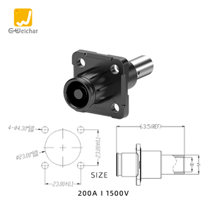 Conectores de CC de alto voltaje 200A Almacenamiento de energía IP 67 Conector impermeable de alimentación de CC Conector de alimentación de CC a prueba de agua - Product Image 4