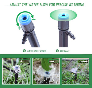 Adjustable Flow <strong>Micro</strong> Turbo <strong>Sprinkler</strong> on Stake 360 Degree Refraction Water Misting Spray Nozzle for Garden <strong>Irrigation</strong> System - Product Image 3