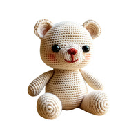 Vente chaude Tricot Animaux En Peluche Lapin En Gros À La Main Tricoté Animaux En Peluche Panda Jouets En Peluche Tricoté Jouets En Peluche