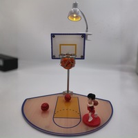Mini jeu de basket-ball en acrylique pour table - Cadeau créatif pour collègues, amis, anniversaires - Design pop-up amusant 10x7,5cm