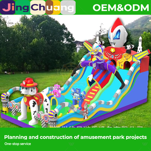 JingChuang Nuevo Equipo de Entretenimiento al Aire Libre para Niños, Tobogán Inflable de PVC de 120 Pies, Castillo Móvil para Parque - Product Image 3