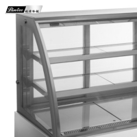 Vitrine de pâtisserie à température unique autoportante, réfrigérateur commercial pour desserts, éclairage LED, dégivrage automatique
