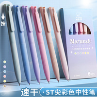 Nouvelle Tendance – Stylos Bille à Encre Lisse Pointe 0,5 mm ST – Série Bicolore Teintes Morandi et Vintage pour la Création Artistique et la Prise de Notes