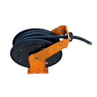 Enrouleur de tuyau multi-médias rétractable de qualité industrielle de 1/2 pouce 15 m, rembobinage automatique, 220 V, fonte, 1,6 MPa