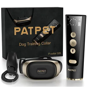 PATPET Luxury Dog Shock Collar Beep Vibration Mode IPX7 Electric Pet Dog Training Collar USB Rechargeable 900m Remote Range