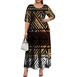 Nuevo Vestido Maxi de Estilo Vintage para Mujer, Manga Corta, Verano, <span class=keywords><strong>Fiesta</strong></span>, Poliéster, Casual, Elegante - Product Image 2