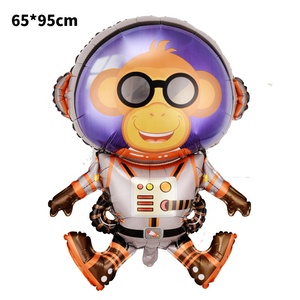 Galaxy Theme Boy Kid Sinh Nhật Trang Trí Tiệc Thổi Phồng Không Gian Tròn Helium Bóng Bay Phi Hành Gia Tên Lửa Tự Bơm Phồng Bóng Bay - Product Image 5